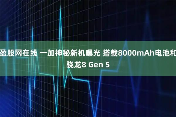 盈股网在线 一加神秘新机曝光 搭载8000mAh电池和骁龙8 Gen 5