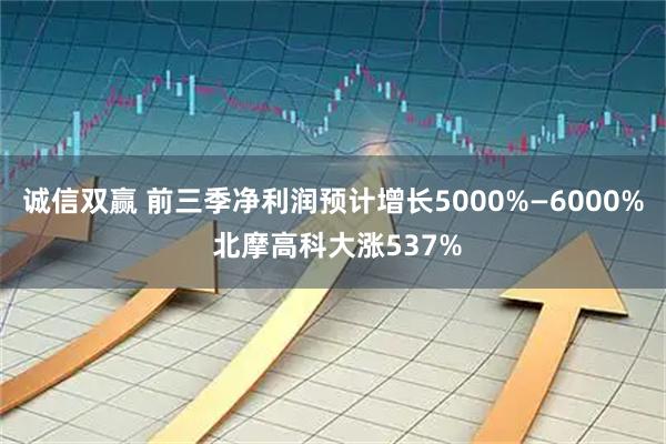 诚信双赢 前三季净利润预计增长5000%—6000% 北摩高科大涨537%